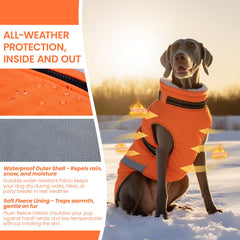 Manteau QBLEEV pour neige avec polaire chaude pour garder votre chien au chaud.