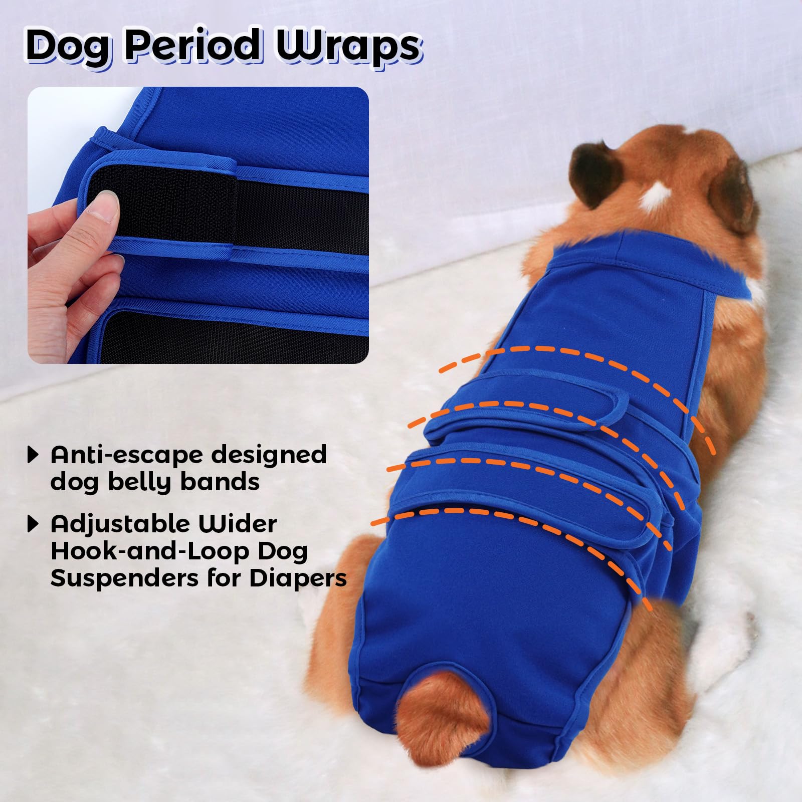 QBLEEV protection-anti-fuite chien en chaleur, utilisation polyvalente.
