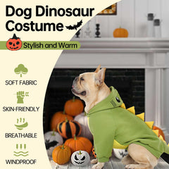 Pull-over capuche dinosaure QBLEEV, accès facile et ajustement confortable.