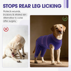 QBLEEV vetement recuperation chien zip arriere facilite enfiler et retirer.
