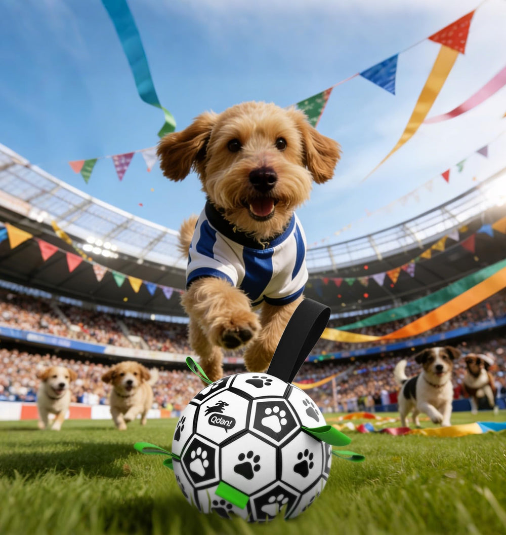 QDAN Ballon chien conçu pour entraînement et stimulation lors des jeux.