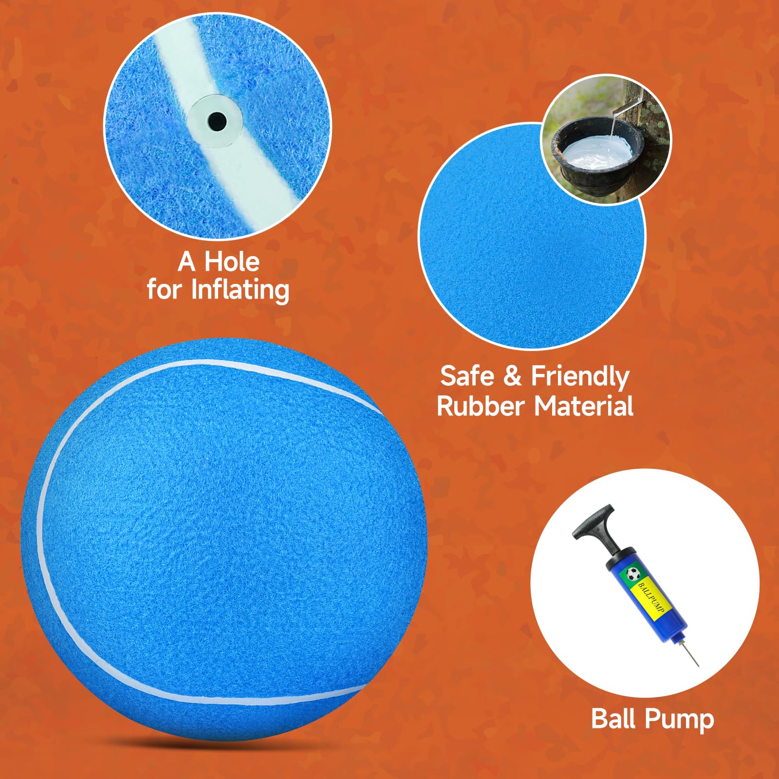 Cadre de jeu sûr et durable avec la balle géante QDAN pour chiens.