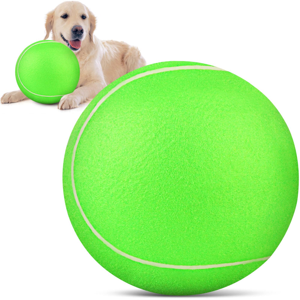 QDAN balle-tennis-gigante pour chien en extérieur, idéale pour dépenser son énergie.