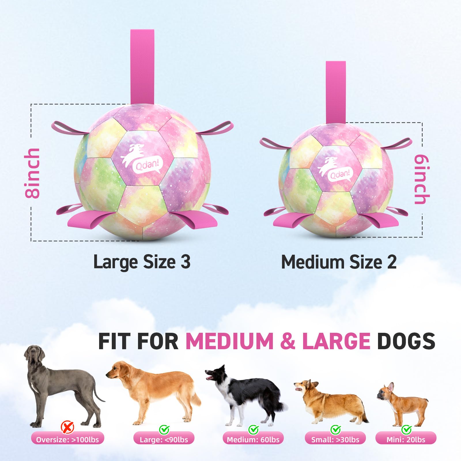 Balle QDAN avec rebond imprévisible pour inciter à courir et chasser.