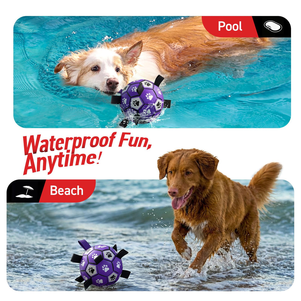 QDAN balle-jouet-eau pour chien, parfaite pour baignade et amusements aquatiques.