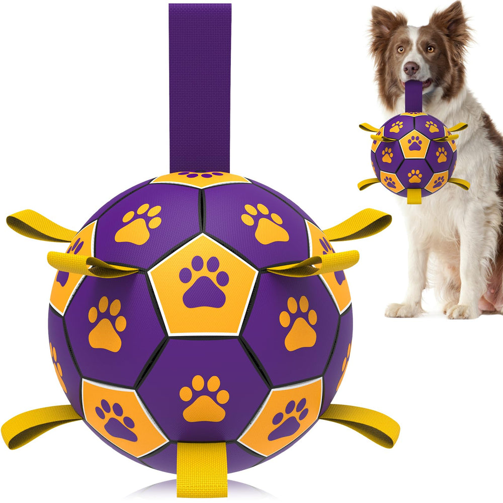 QDAN ballon de foot avec anse, idéal pour les jeux de tir et de loisir.