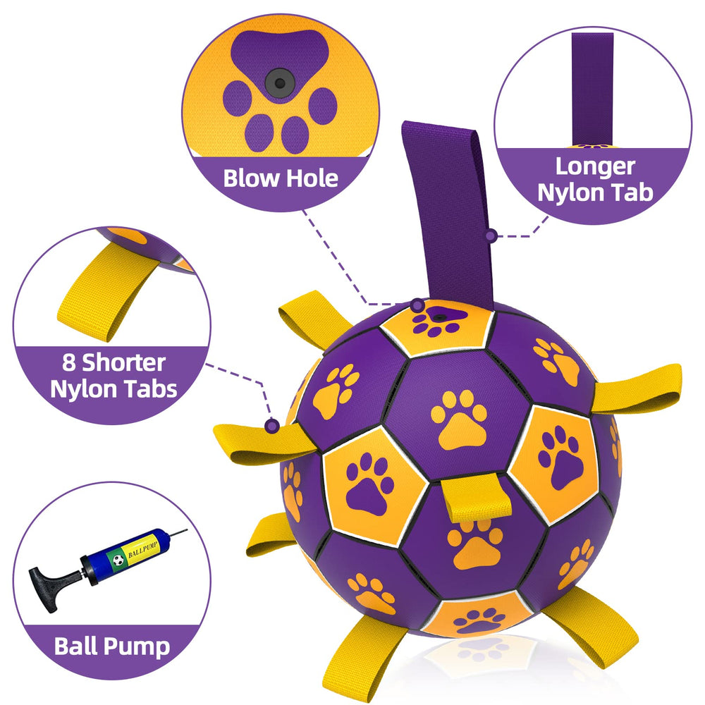 QDAN ballon robuste pour chiens moyens et grands, jeu fiable et durable.