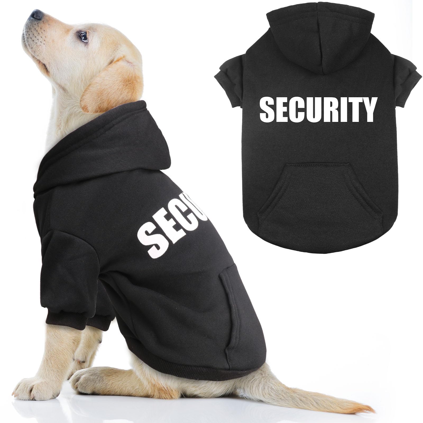 QDYU hoodie chien capuche-devant impression SECURITE, confort quotidien.