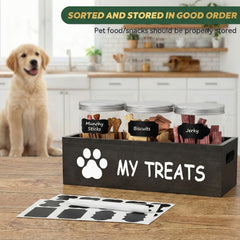 Conserves transparentes qeerable pour friandises chien avec couvercles faciles à retirer