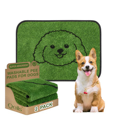 Tapis Qeils pour chiots réutilisable 18x24, pratique pour l'entraînement et la propreté.