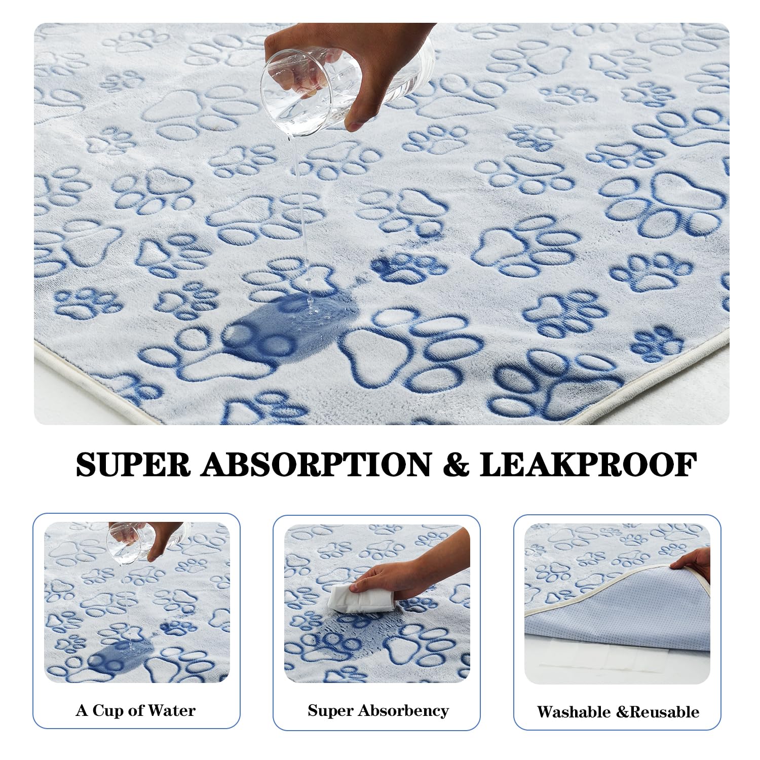 Fibres absorbantes du tapis Qeils offrant grande capacité.