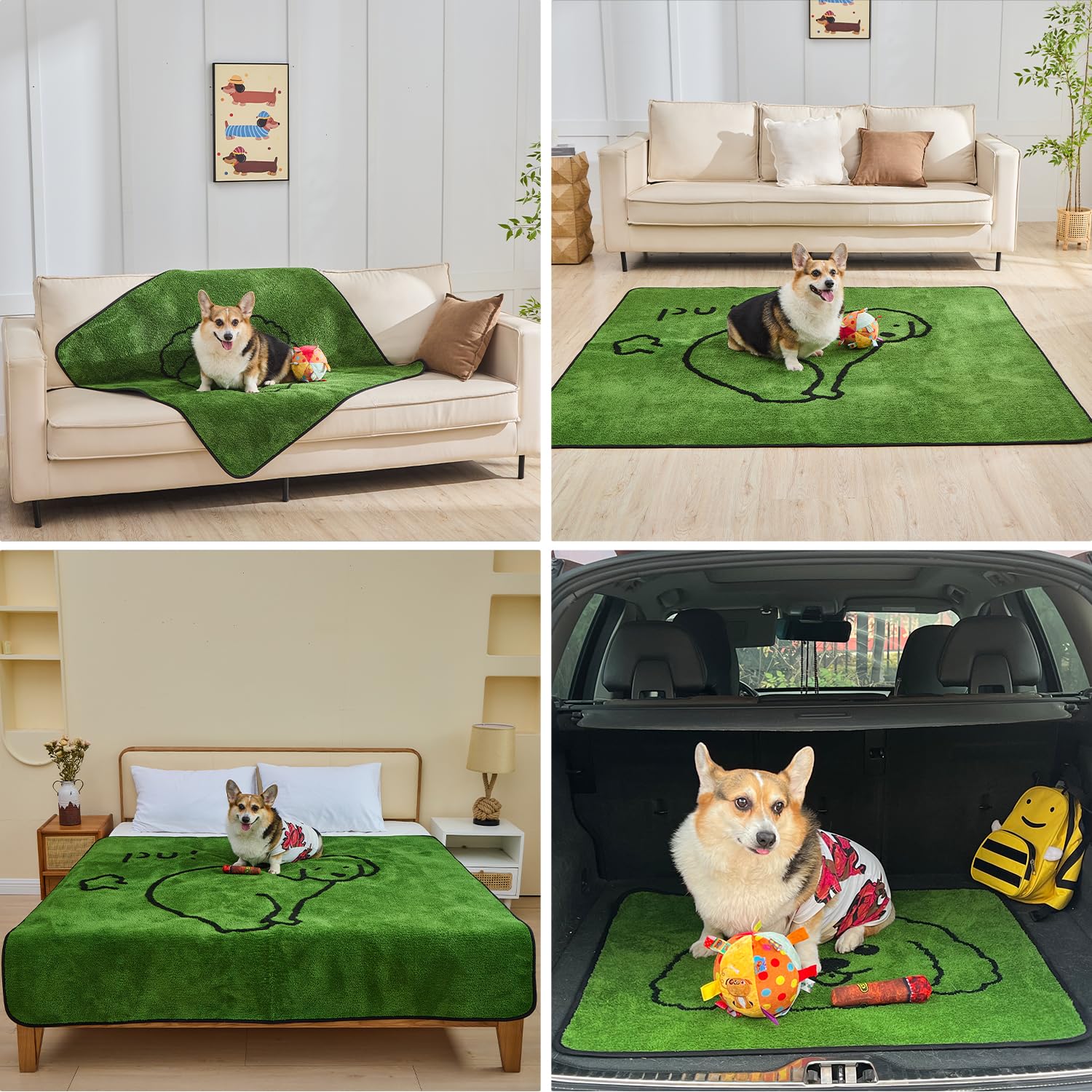 Tapis Qeils lavage en machine, facile à entretenir et réutilisable.