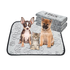 Tapis réutilisables Qeils pour chiots, lot de deux, 46x61 cm, idéal pour l'entraînement.