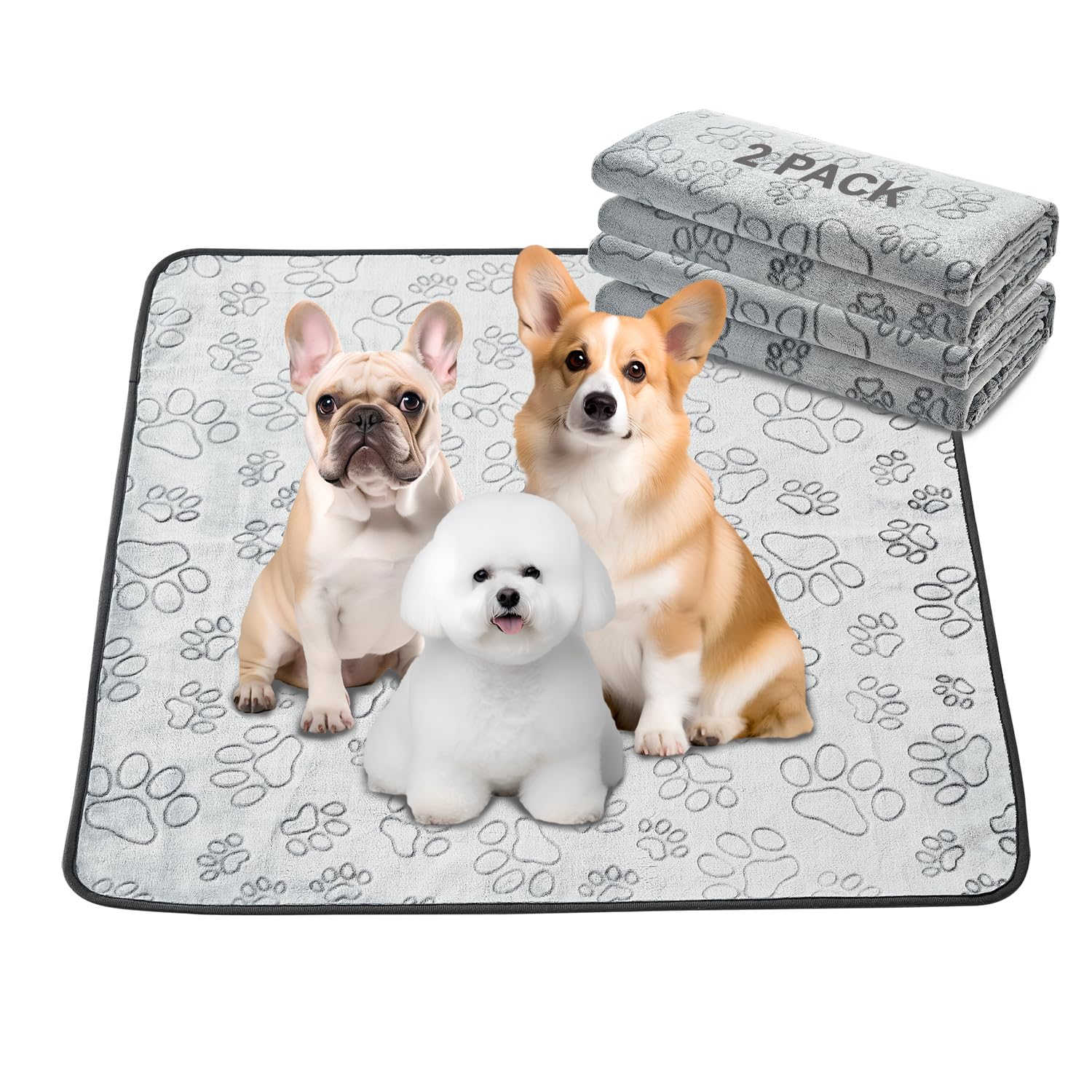 Tapis Qeils absorbant pour chiot, absorption rapide et protection des sols.