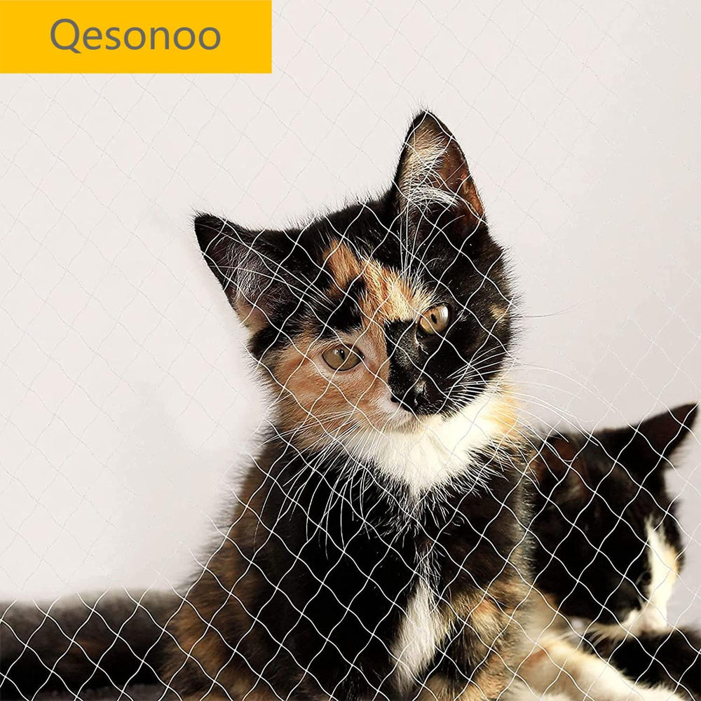 Qesonoo filet polyamide transparent durable résistant au soleil pour balcon.