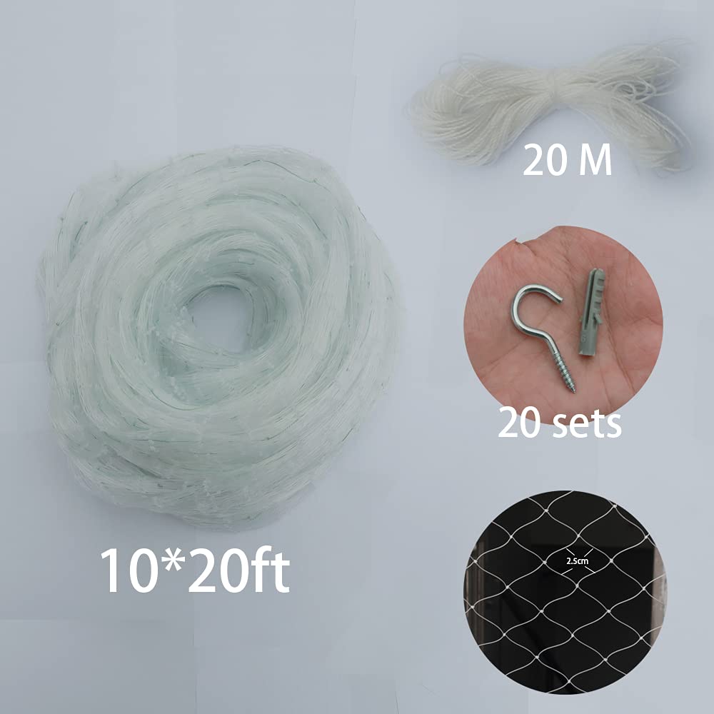 Qesonoo Filet Balcon Nylon Robuste, protection anti-chute pour chats à l extérieur.