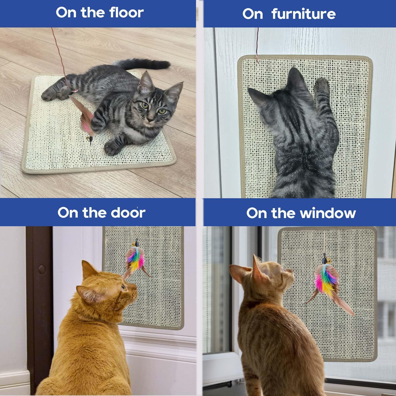 QICIKRASE emplacement dans un coin pratique pour chats d’intérieur.