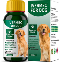 QIFEISHANKA vermifuge liquide pour chien, flacon prêt à l emploi, soutien digestif potentiel.