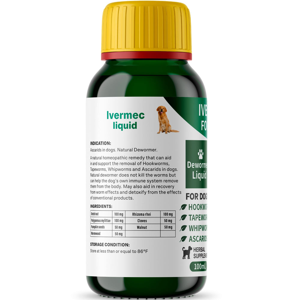 QIFEISHANKA vermifuge liquide pour chien, utilisation recommandée toutes les 2-3 mois.