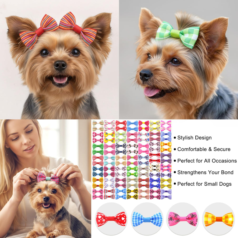 Noeud QingHan rose pour chiot, attache sûre pour promenades.