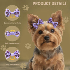 Noeud QingHan pour petit chien avec élastique vert, maintien fiable pendant la promenade.