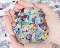 Galet fluorite QINJIEJIE pour aquarium, apportant couleur et texture naturelle