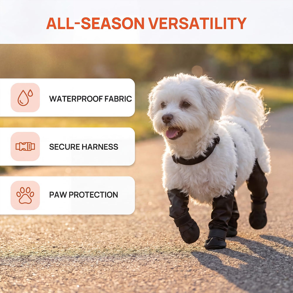 QINSHIYUE bottes chien fermeture à scratch et securisée