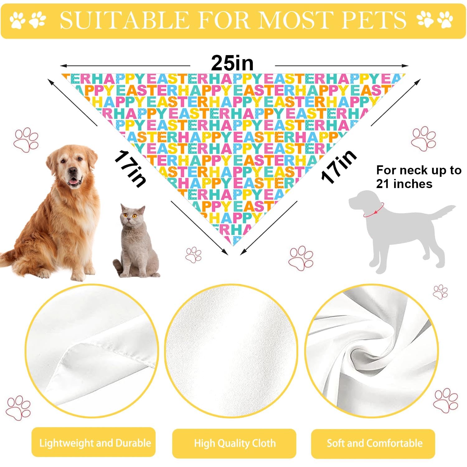 QIRUIMI bandana chien et chat, style tendance pour toutes occasions.