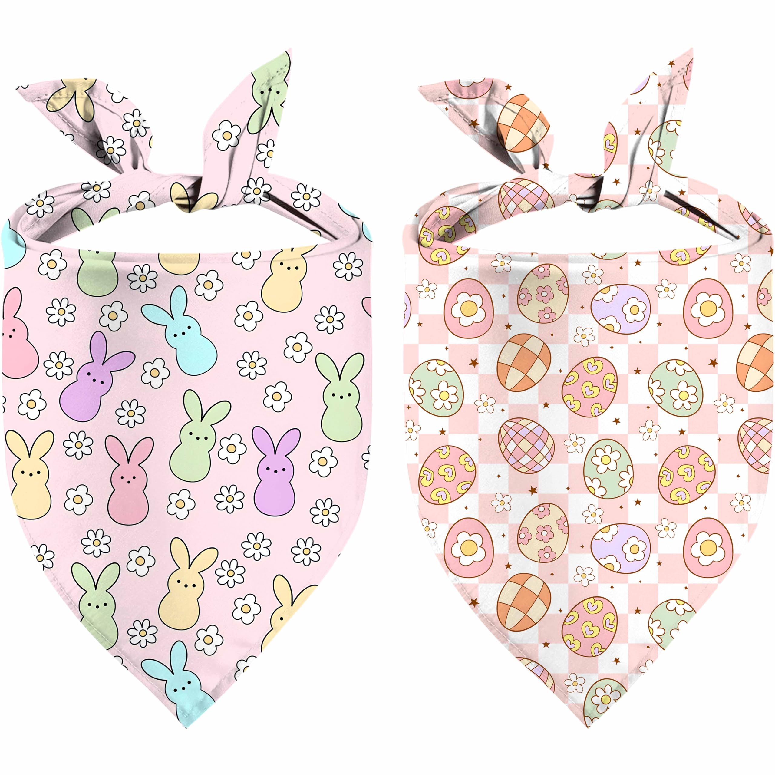 Bandana Paques QIRUIMI pour chien et chat, idéal pour photos festives.
