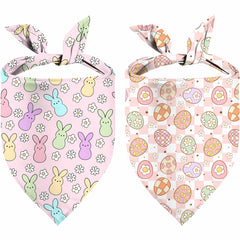 Bandana Paques QIRUIMI pour chien et chat, idéal pour photos festives.