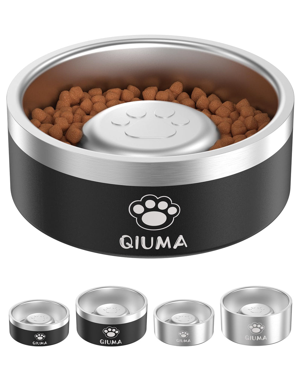 Qiuma bol lent centre eleve ralenti l’alimentation pour des repas plus calmes.