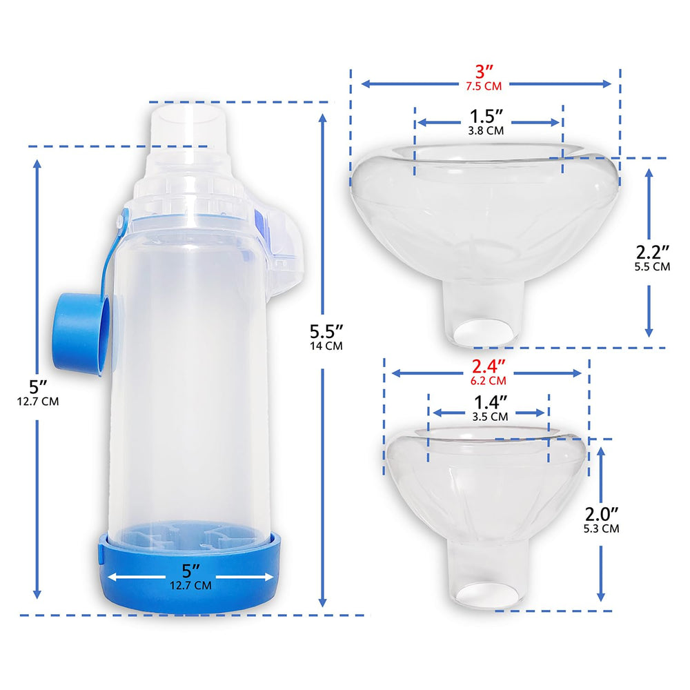 QMARK Inhaler Spacer indique l’inhalation grâce à l’indicateur de respiration.
