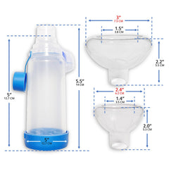 QMARK Inhaler Spacer indique l’inhalation grâce à l’indicateur de respiration.