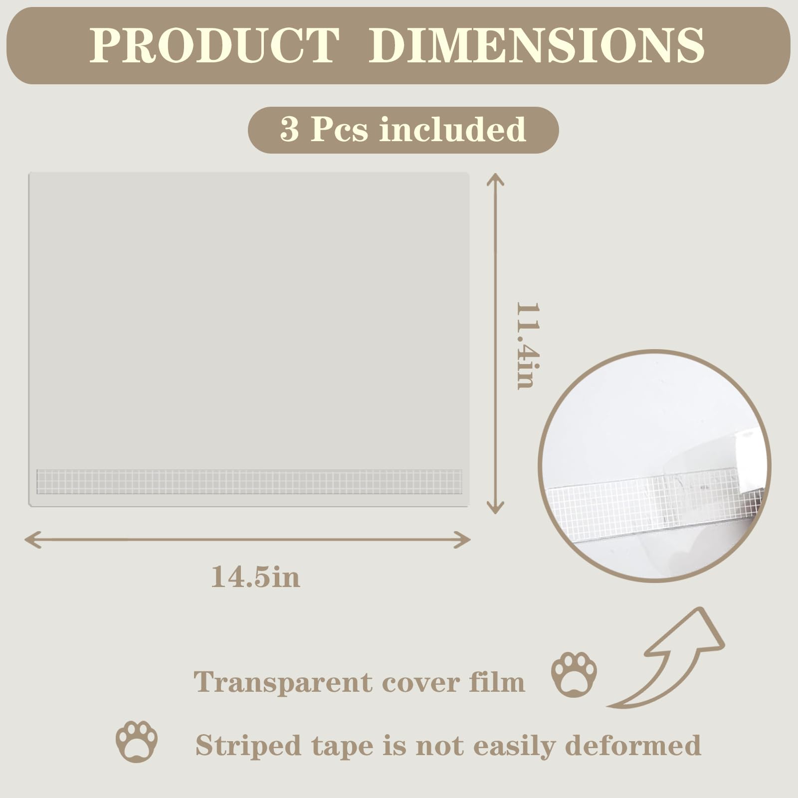 Kit 4 parois transparents QNBCAA avec adhésif pour installation durable.