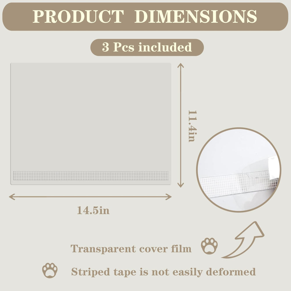 Kit 4 parois transparents QNBCAA avec adhésif pour installation durable.