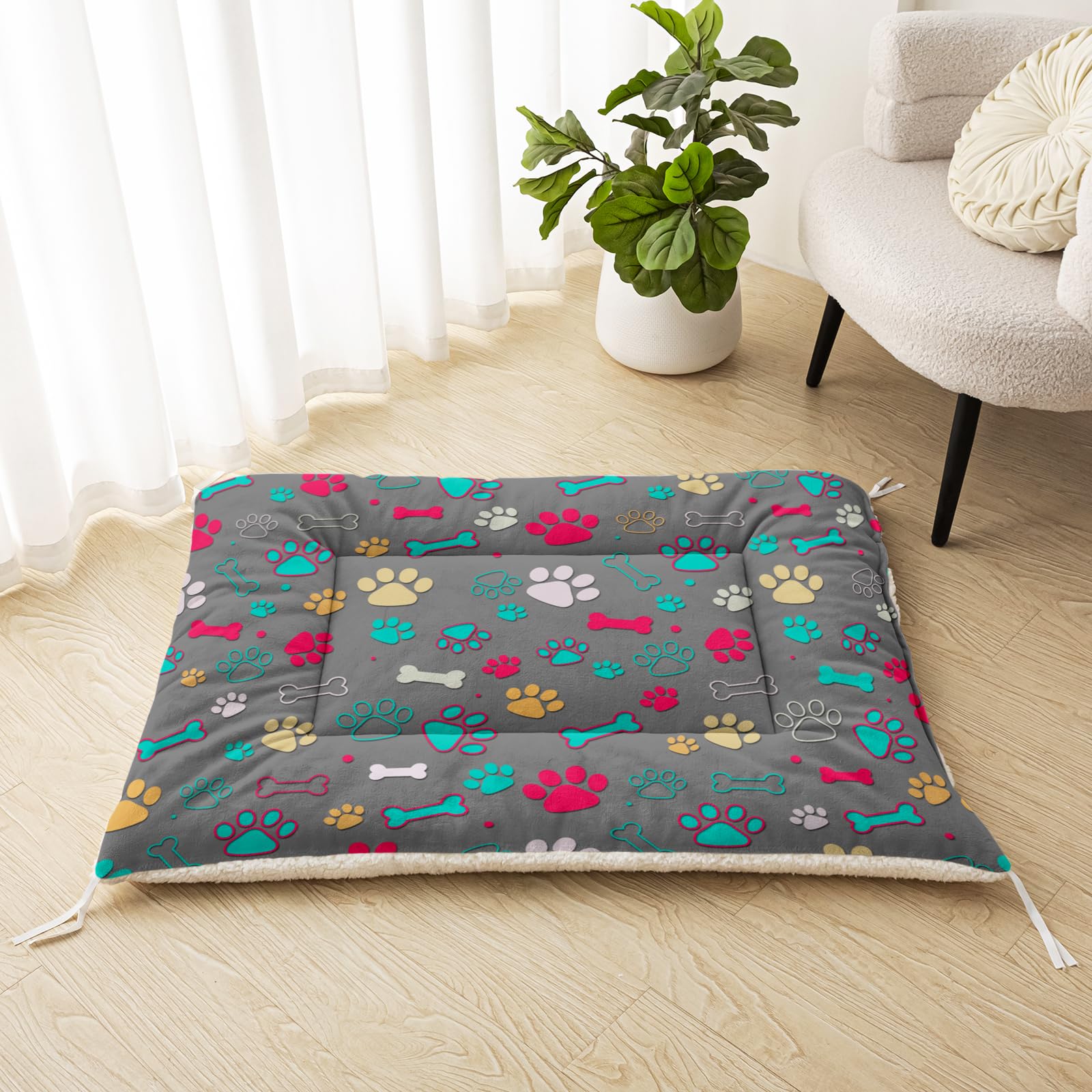 QOOMO tapis cage chien lavable en machine pour un entretien facile