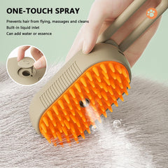 Brosse massage vibration QSUKE pour chat, sensation relaxante pendant le brossage