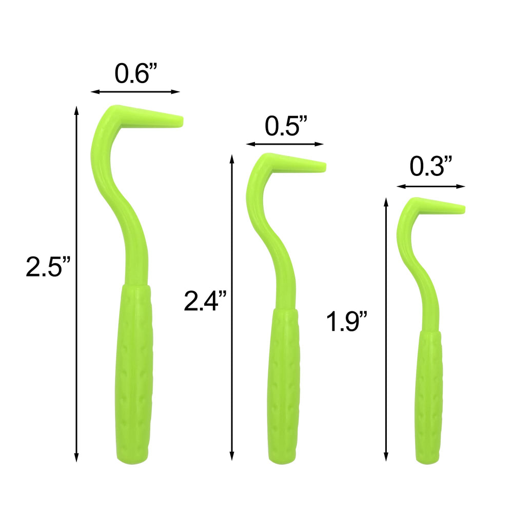Quacc pack 3 outils retrait-tique vert: pratique et portable pour la famille.