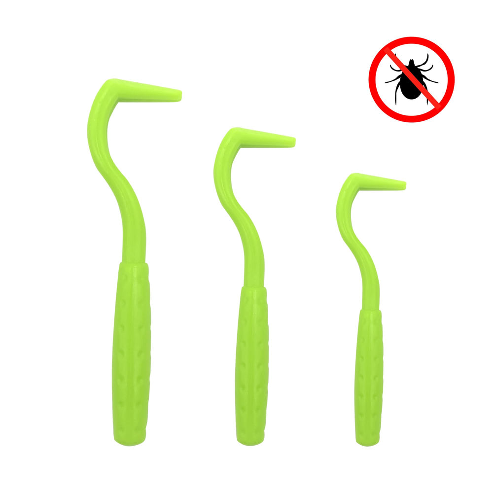 Quacc outil retrait-tique animal vert: facile à utiliser sur chiens et chats.