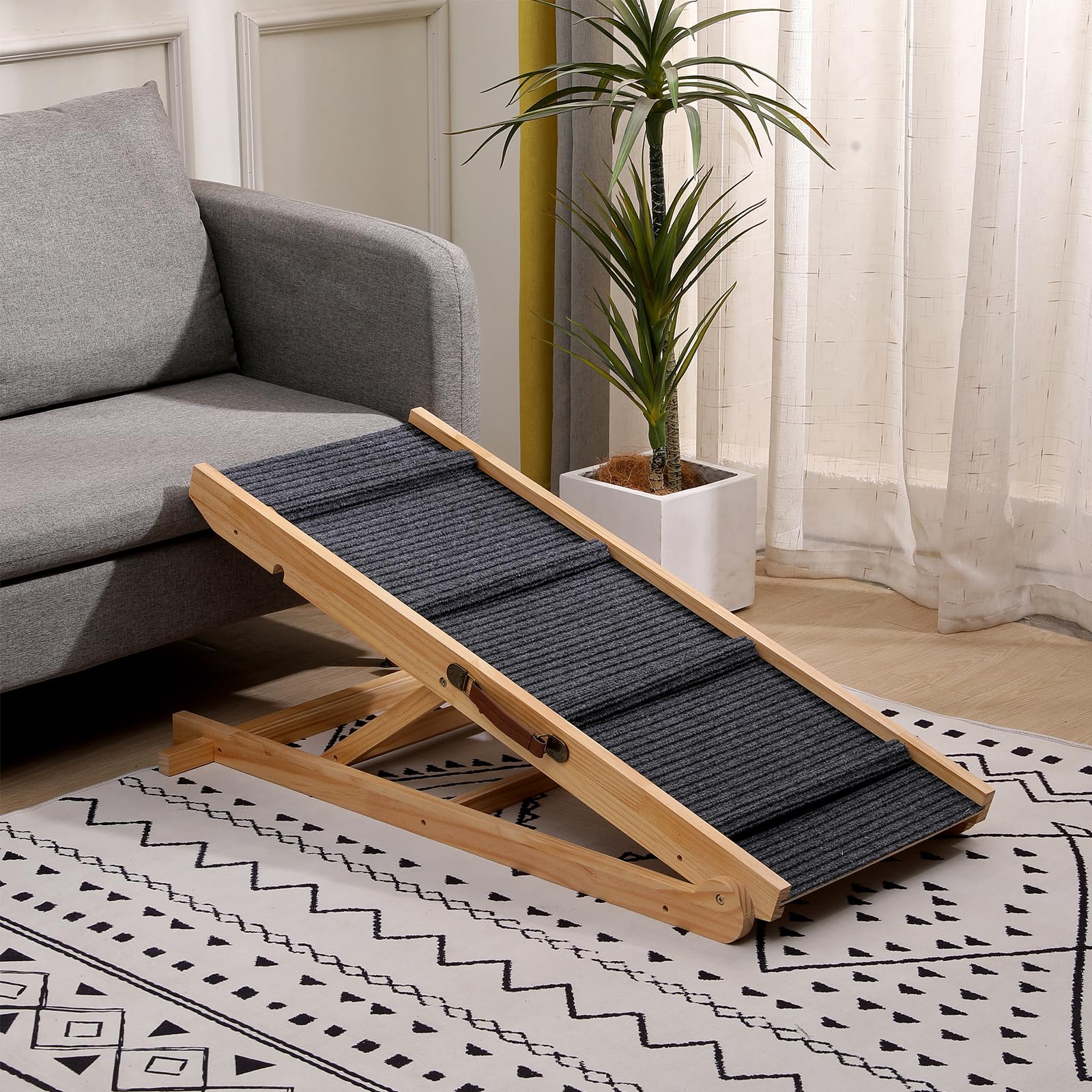 QUCHRYO rampe antidérapante tapis gris — stabilité lors des montées et descentes.