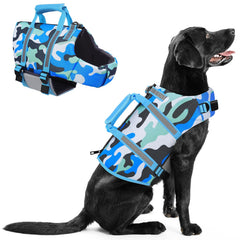 Gilet Queenmore bleu camouflage XXL offrant une flottabilité élevée pour la natation
