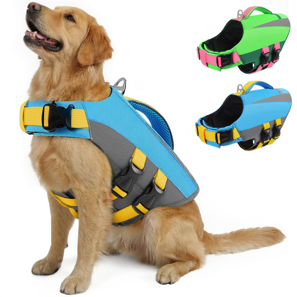 Queenmore gilet sauvetage grand chien bleu, sécurité en nage
