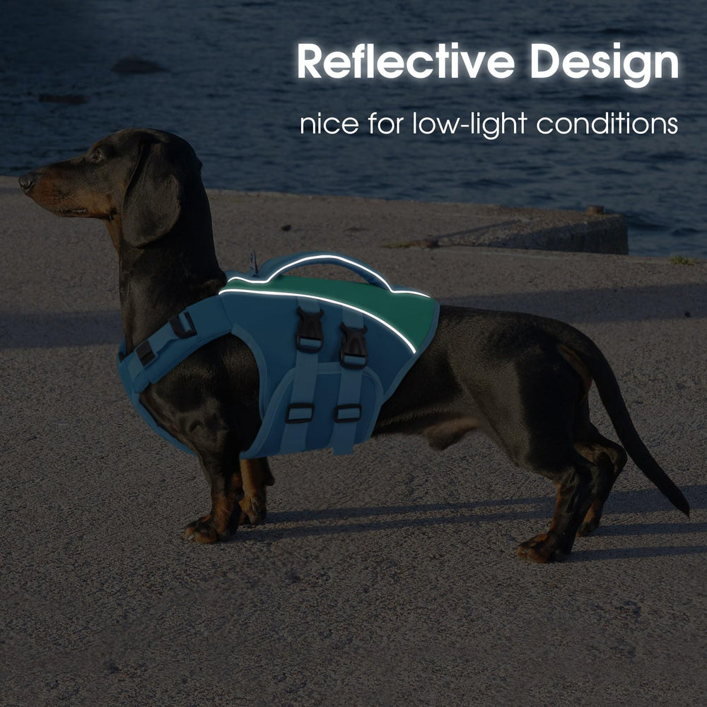 Queenmore gilet sauvetage chien moyen - bandes réfléchissantes visibles