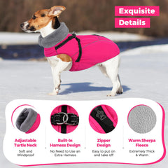Queenmore manteau chien fermeture éclair rapide pour habillage sans effort