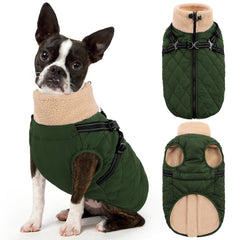 Queenmore manteau grand pour chien avec harnais intégré, pratique pour promenades sécurisées