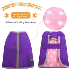 Queenmore manteau chien hiver doublure polaire chaude, pour garder votre compagnon confortable.