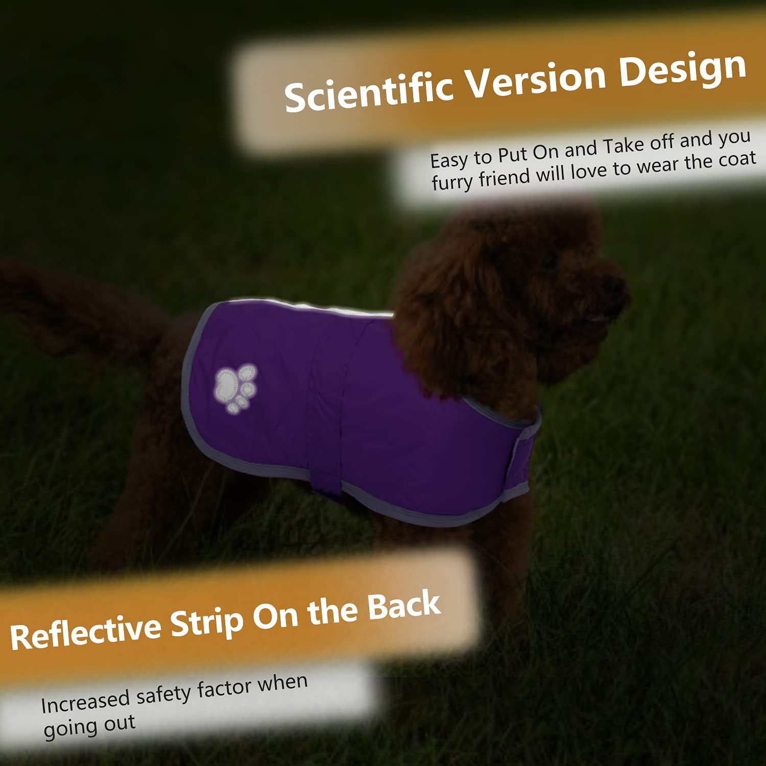 Queenmore manteau chien hiver design avec partie ventrale confortable et ajustable.