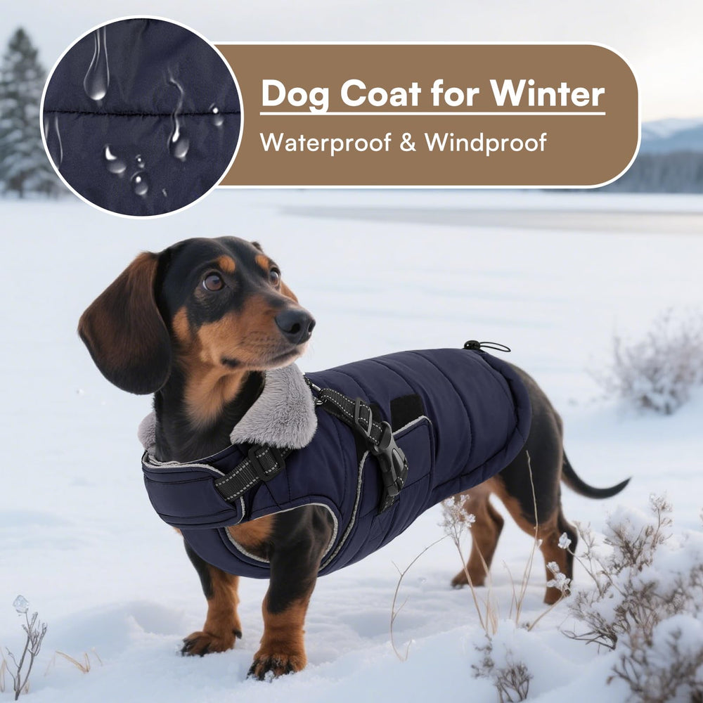 Ouverture rapide et enfilage facile du manteau Queenmore pour grands chiens.