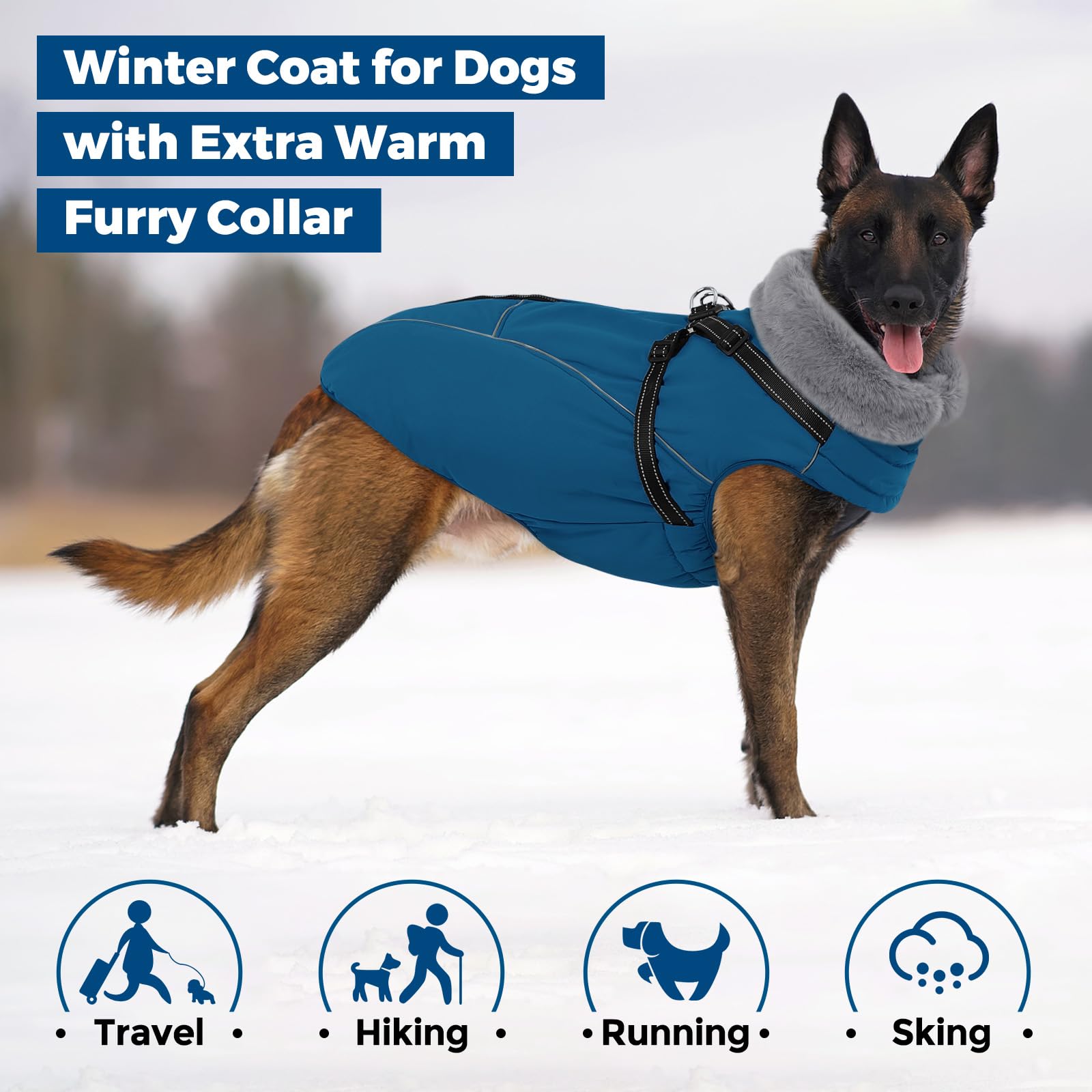 Col haut du manteau Queenmore xl protégeant du vent