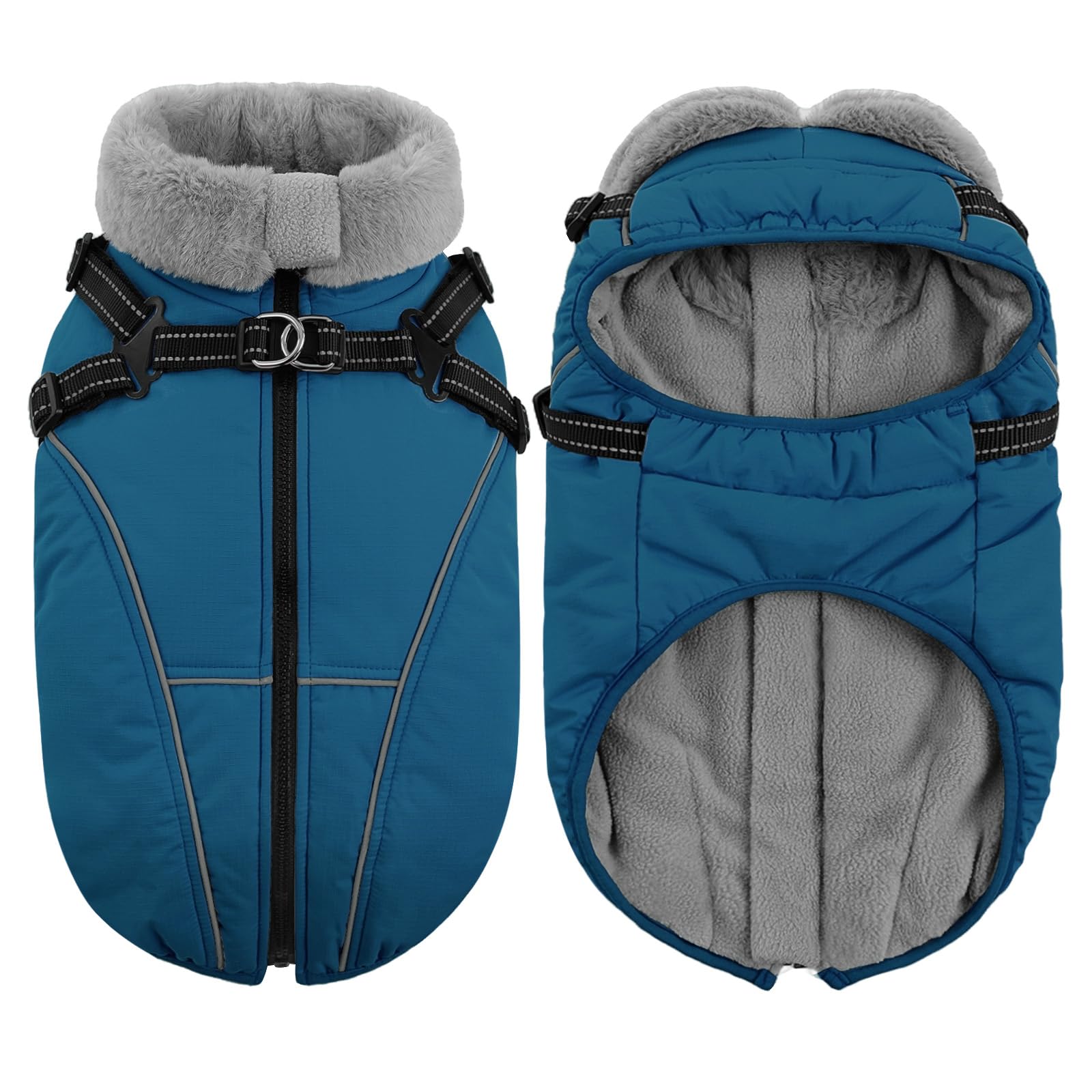 Manteau bleu Queenmore xl, visuel clairement identifiable
